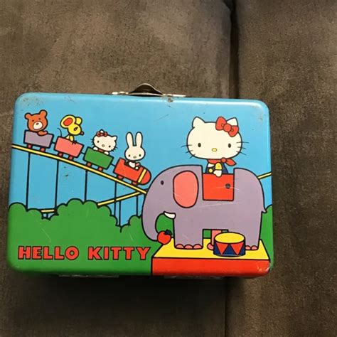 1987 sanrio metal box|Vintage 1987 Japan Sanrio Red Hello Kitty Tin Can .